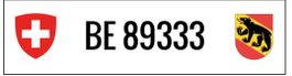 Kontrollschild BE 89333