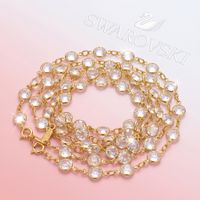 Swarovski vintage Kette, 18k vergoldet neu & original
