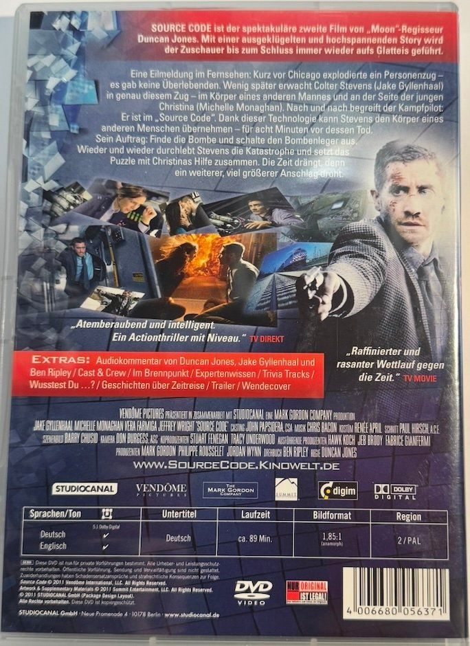Tutti i DVDs: DVD SOURCE CODE – Usato da Wisen venduto da gigisna 2