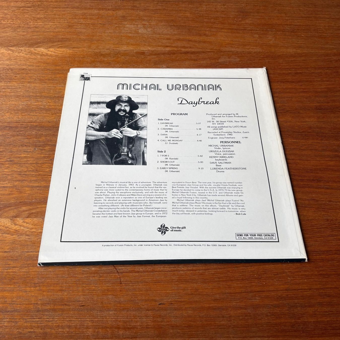 Dischi in vinile: Michal Urbaniak – Daybreak – Usato da Zürich venduto da gaal7 1
