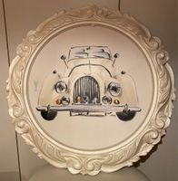 Retro Wandbild/Gemälde: Auto Oldtimer im Barockrahmen morgan