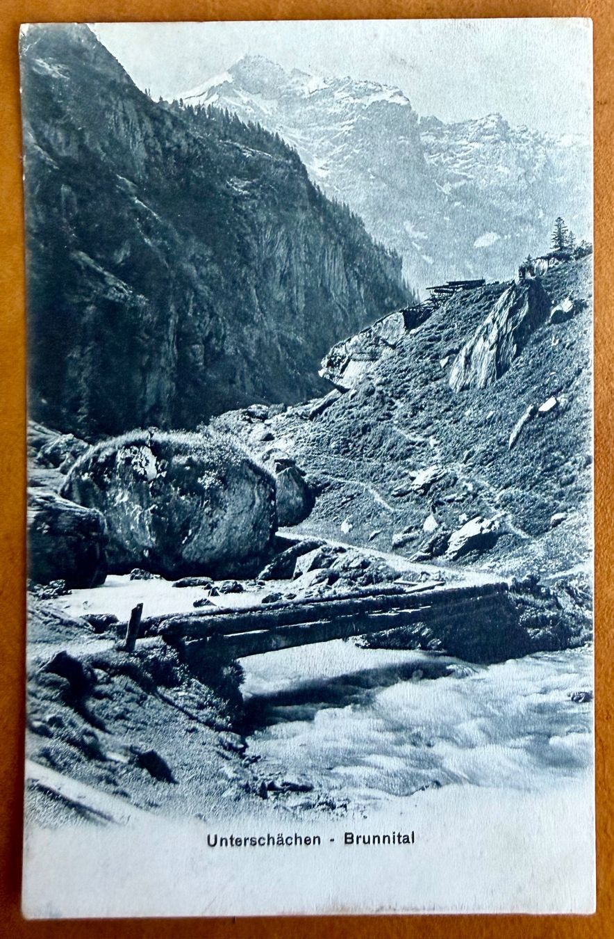 Cartoline postali: Unterschächen - Brunnital - 1909 – Usato da Lutry venduto da Ediego