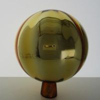 Rosenkugel 17cm mit optischen  Streifen
