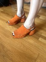🍊 knalliger velour schuh 