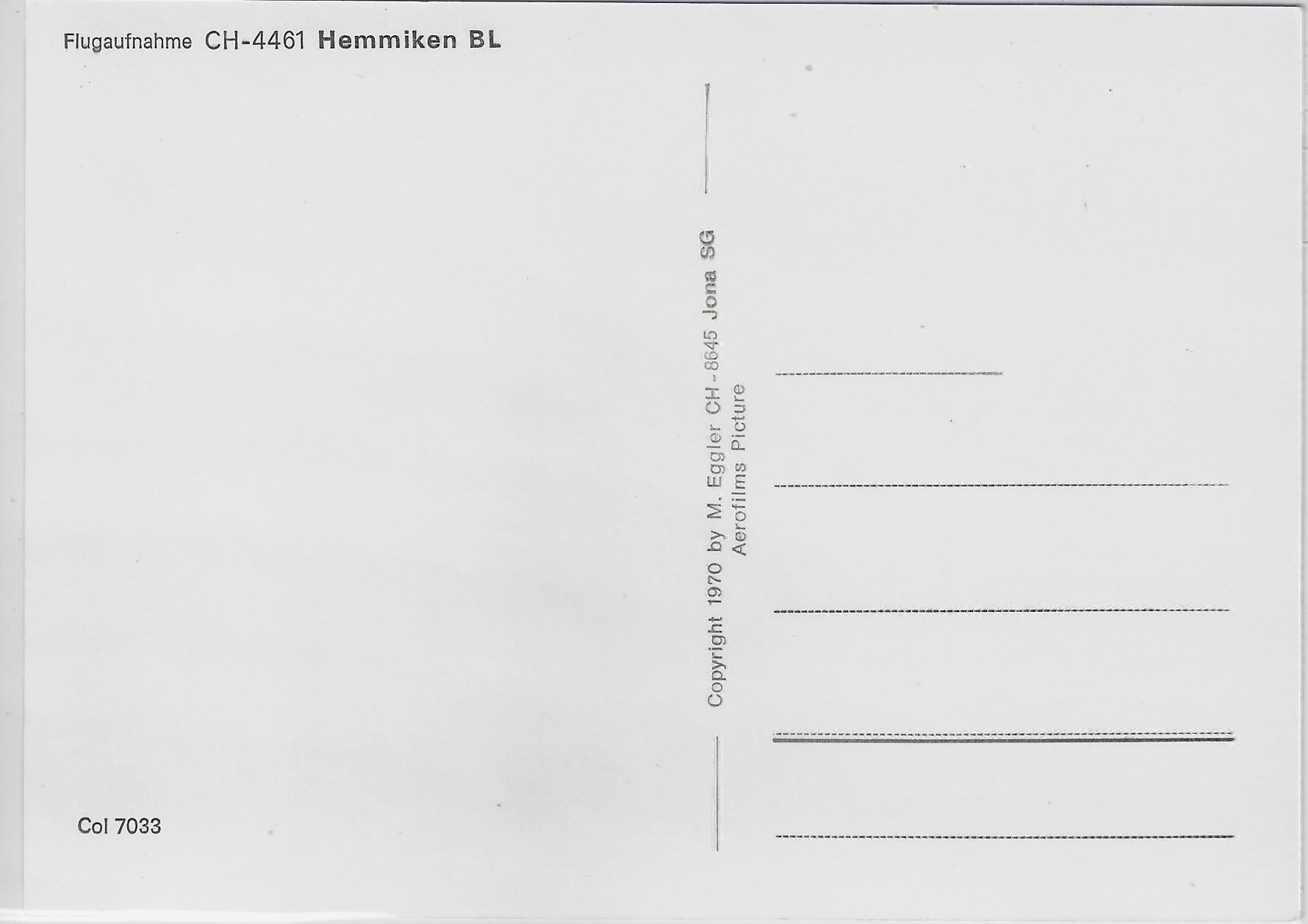 Cartoline postali: Flugaufnahme Hemmiken BL – Antico da Ettingen venduto da Kartenplanet 1