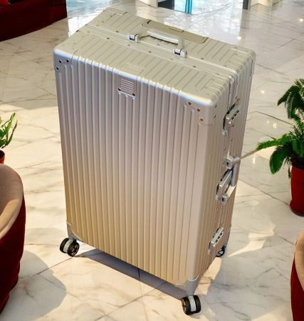100% ALU Reisegepäck TSA gateBAG SILBER XL 78cm NEU