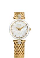 🇨🇭 Damenuhr Jowissa® Swiss Gold Strass Weiß Edelstahl NEU