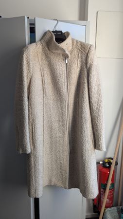 Schöner Wintermantel aus Wolle , beige , Grösse 42