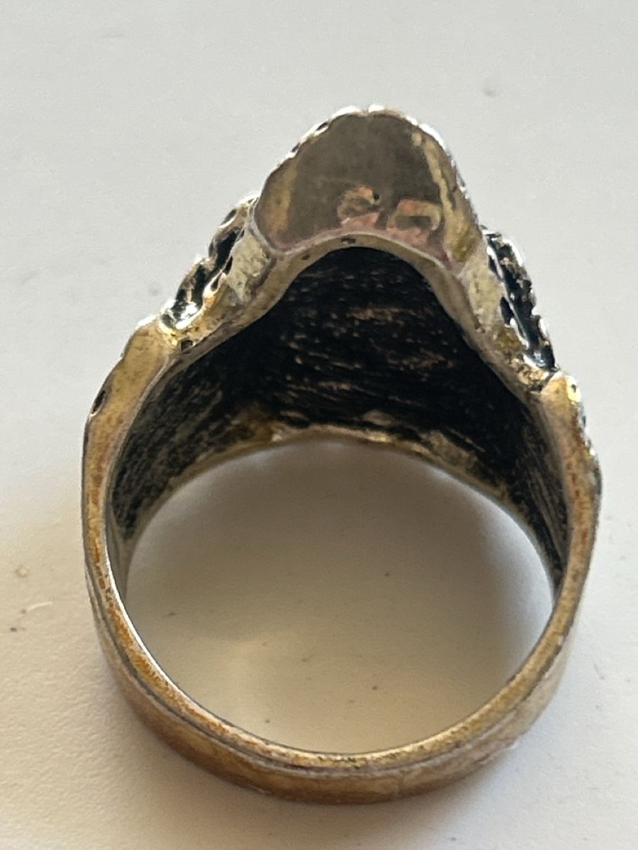 Anelli: Ring Totenkopf Muster silberfarben(S35) – Usato da Neuenhof venduto da SchnaeppliAllerlei 2