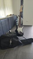 E-Gitarre Yamaha Pacifica schwarz mit Verstärker und Tasche