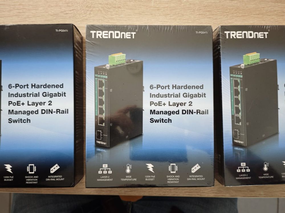 Switch Rail DIN géré PoE+ Gigabit industriel (Neu und originalverpackt ...