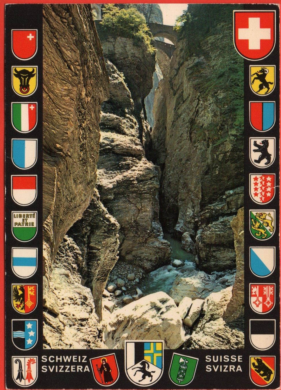 Ansichtskarten: Wappen-AK THUSIS Viamalaschlucht – Neu (gemäss Beschreibung) aus Jona von philajona