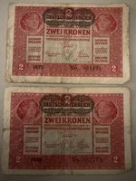 2 Oesterreichische Banknoten von 1917