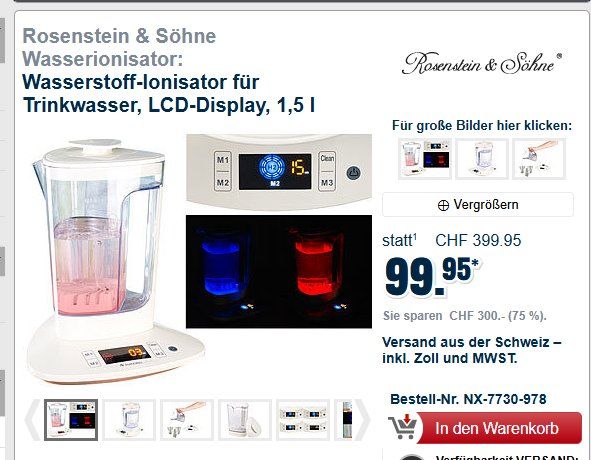 Sanitär: Wasserstoff Ionisator – Gebraucht aus Aarau von hockey83 1