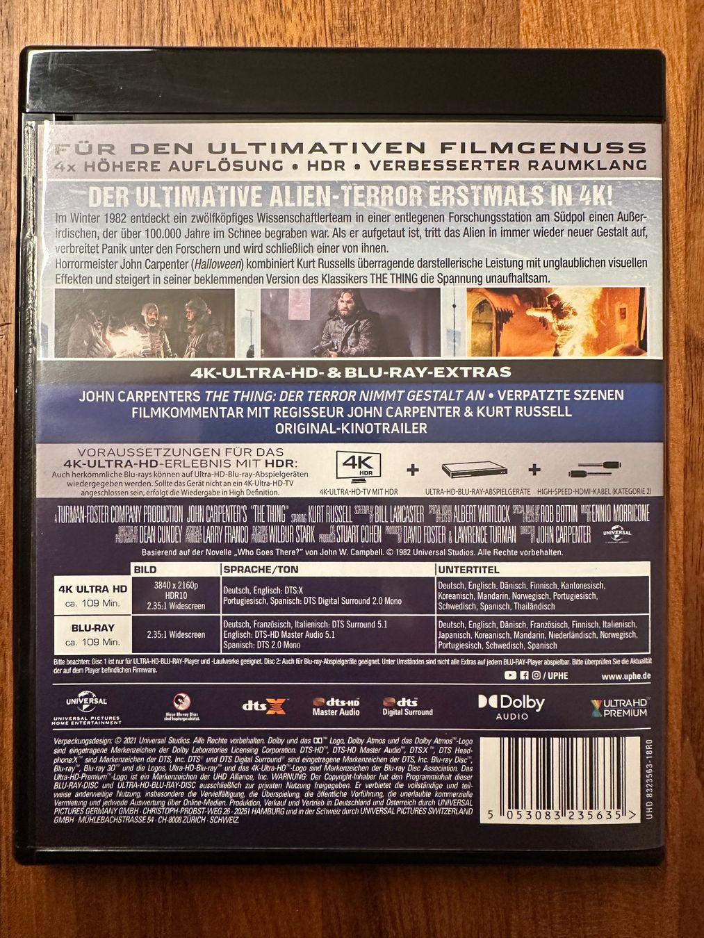 Alle DVDs: The Thing 4K UHD Blu-ray – Gebraucht aus Zürich von  1