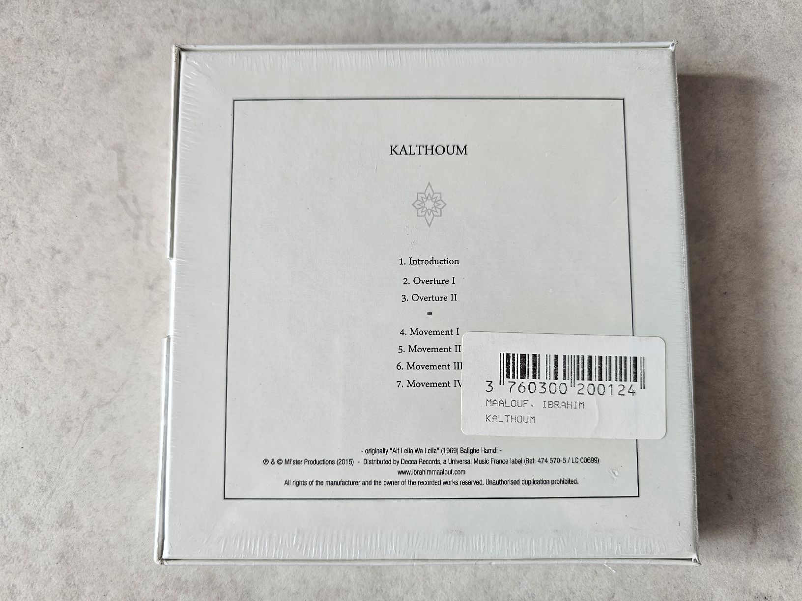 CD: Ibrahim Maalouf  -  Kalthoum  /  Fabrikneu – Nuovo e nell'imballaggio originale da Schneisingen venduto da backstore24 1