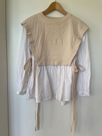 Zara 2in1 Layering Bluse / Pullover Kombi Gr. S