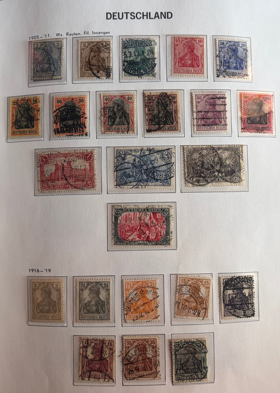 Alle Briefmarken: Briefmarken Deutsches Reich – Gebraucht aus Dotzigen von ser_8hp9