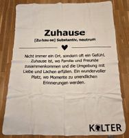 Gewebte Decke - 100 Prozent Bio-Baumwolle "Zuhause"