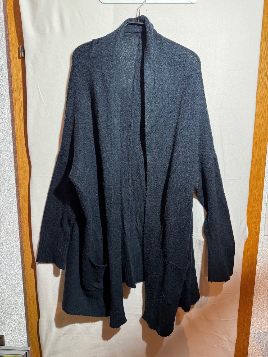 Giacche: Lange dunkelblaue Strickjacke ca Gr. XL – Usato da Grosswangen venduto da second_hand_dress