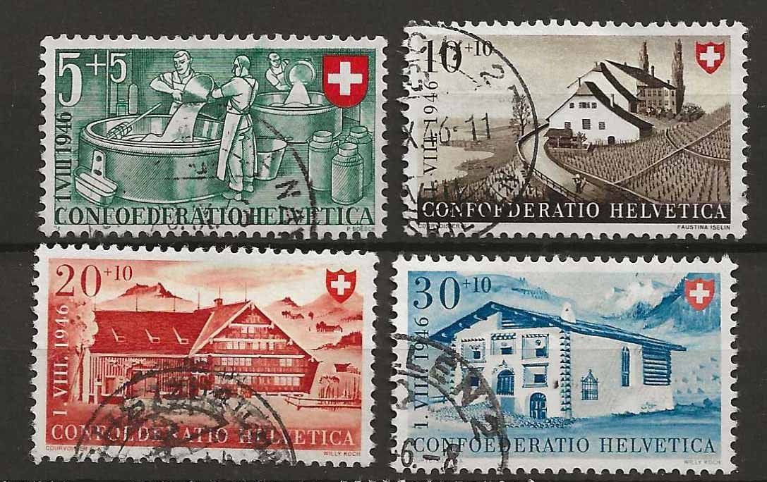 Alle Briefmarken: PP046 - Pro Patria 1946 obl. – Gebraucht aus Trélex von Phil_Albert