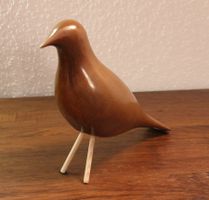 Casaterra House Bird Skulptur aus Keramik braun | Holzfüsse