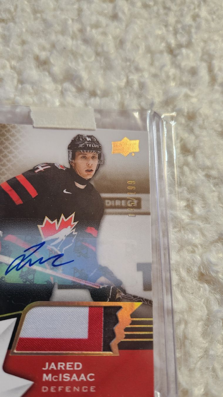 Carte collezionabili: JARED McISAAC,CANADA UD JUNIORS,PREMIUM AUTO LIMIT /199 – Nuovo (secondo la descrizione) da Boltigen venduto da Calagero 1