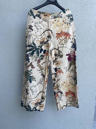 Seductive Leinenhose Gr. 38 | Floraler Print