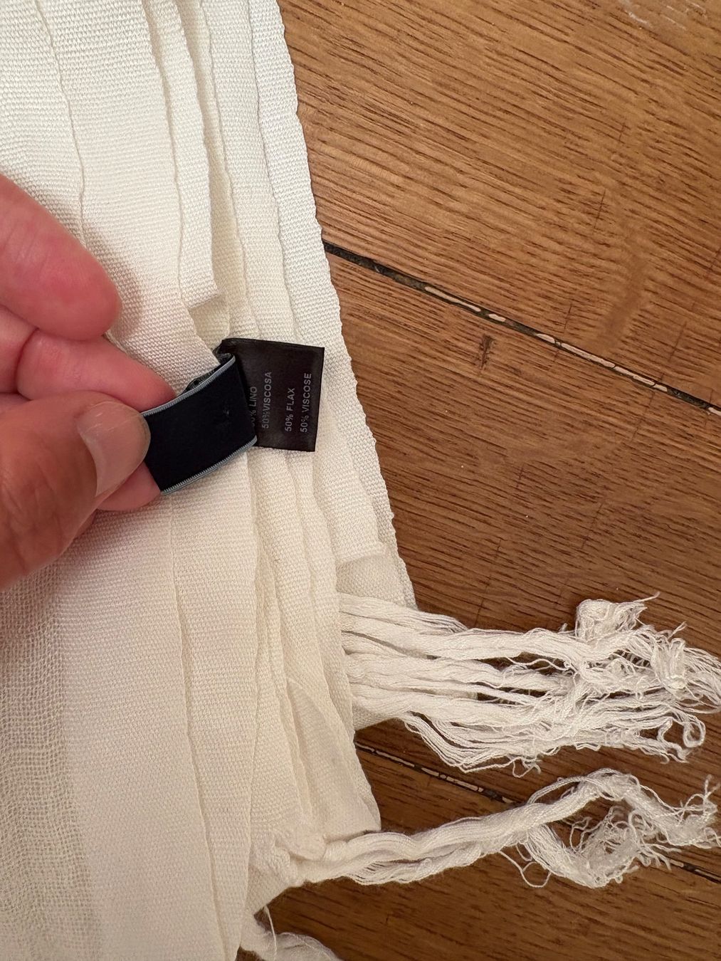 Foulard & Sciarpe: Pashmina (Leinen), Marke: Altea, weiss – Usato da Basel venduto da SAF 2