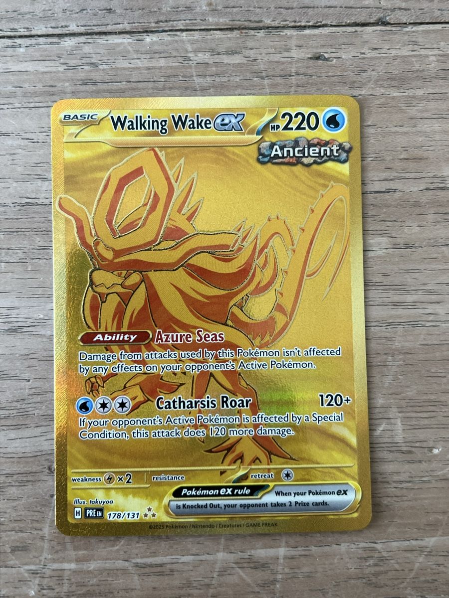 Pokémon Carte collezionabili: Prismatic Evolution Walking Wake ex Gold Rare 178/131  – Nuovo (secondo la descrizione) da Zollikon venduto da inf_l5jd