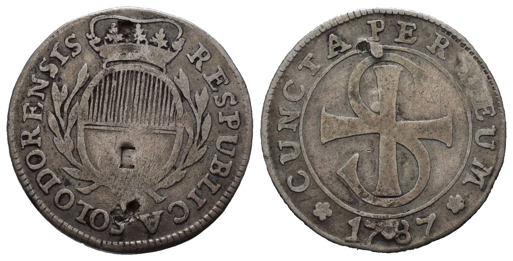 Alle Münzen: 10 Kreuzer 1787  /2023 – Gebraucht aus Trimbach von Solothurn1