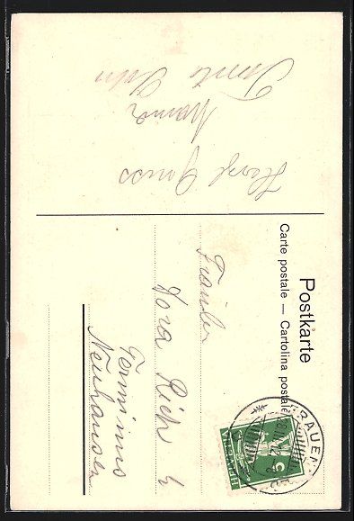 Cartoline postali: Frauenfeld, Mädchen-Sekundarschule 1912 – Usato da Berlin venduto da bartko-reher 1