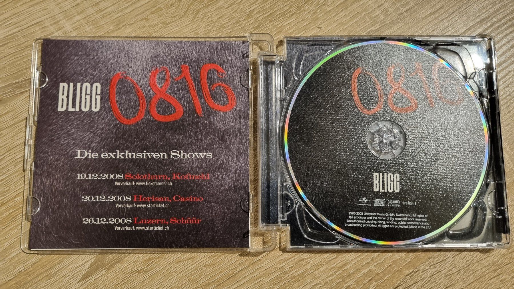 CD: Bligg - 0816 – Usato da Hagenbuch ZH venduto da lecterr55 1
