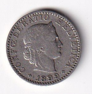 Tutti le monete: Schweiz 20 Rappen 1899rar – Usato da Neuchâtel venduto da karlpierrino