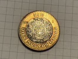 Mexico 10 Nuevos Pesos 1993 Aztekenkalender