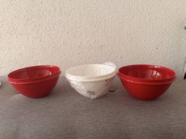 Tupperware Schüsselset rot/weiss mit Deckel  neu