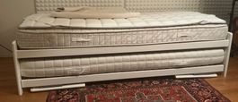Raumsparbett Buche weiss