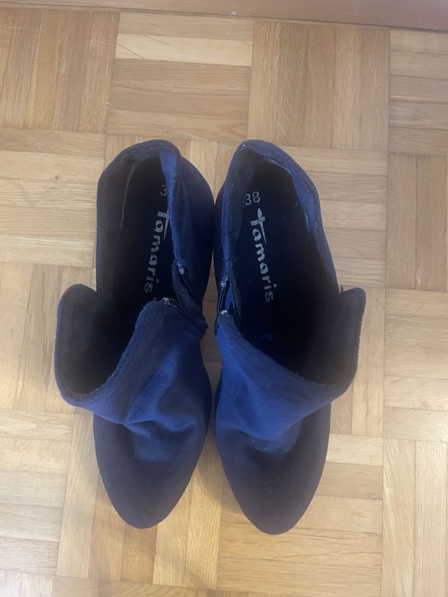 Chaussures femmes: Stiefeletten samt-blau – D'occasion à Horn par Jronimo 5