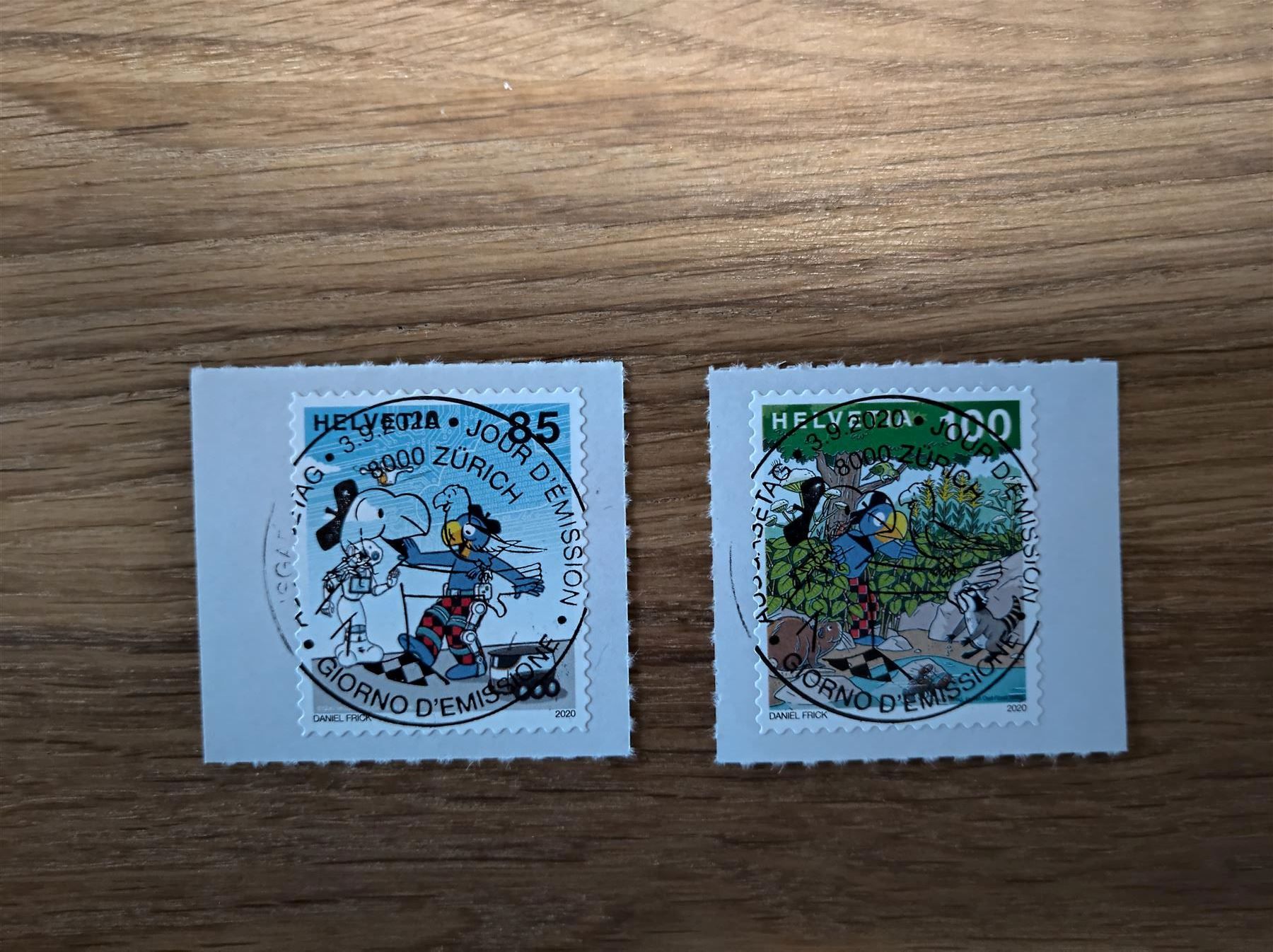 Alle Briefmarken: Satz Globi aus Bogen 2020 mit Vollersttag – Gebraucht aus Rickenbach SO von Bytebull