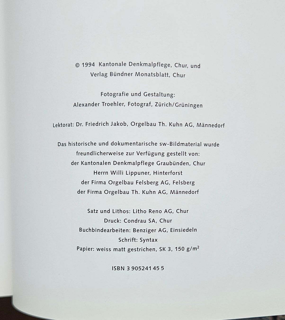 Libri: Orgelandschaft Graubünden Buch Herbst 1994 – Usato da Tenniken venduto da tententen30 4