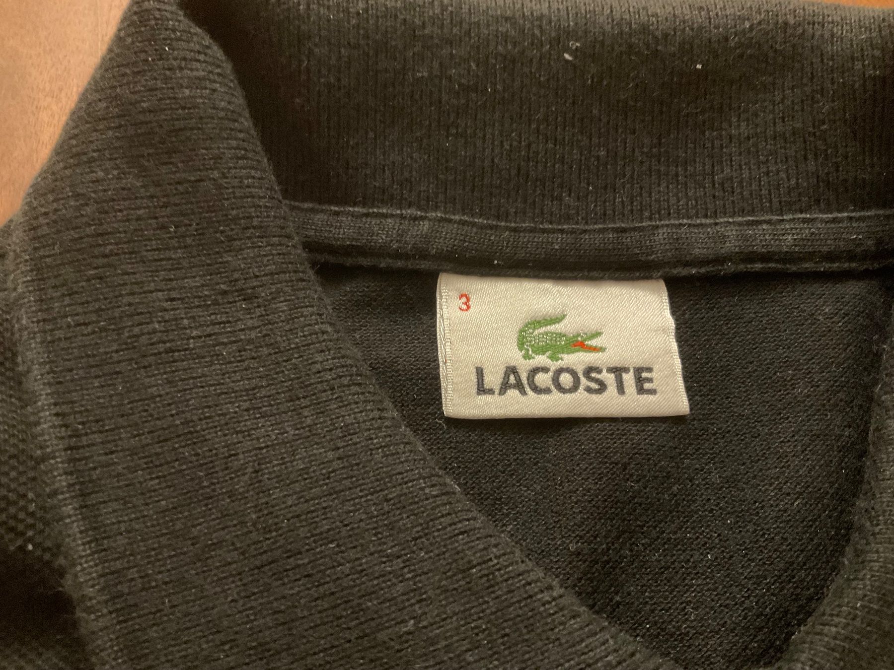 Lacoste Magliette Polo: Lacoste originale 100% tg.3 nera – Usato da Breganzona venduto da Madame65 1