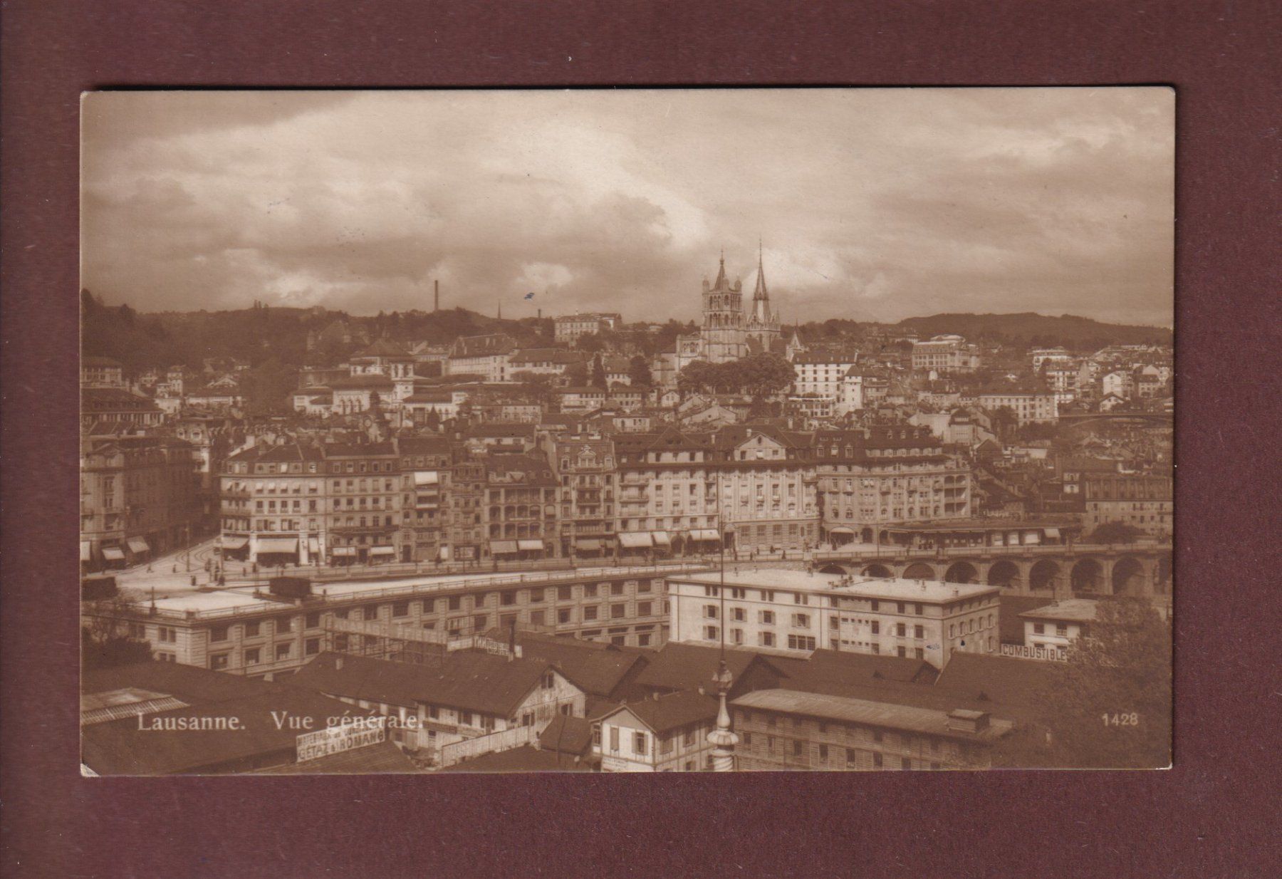 Ansichtskarten: LAUSANNE - Vue partielle – Gebraucht aus Pully von nicecards