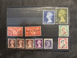 Timbres Reine Elisabeth II collection diverse pays
40