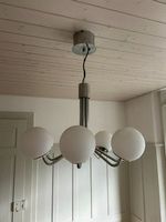 Deckenlampe Kugeln Weiss Metall 5flammig gut erhalten