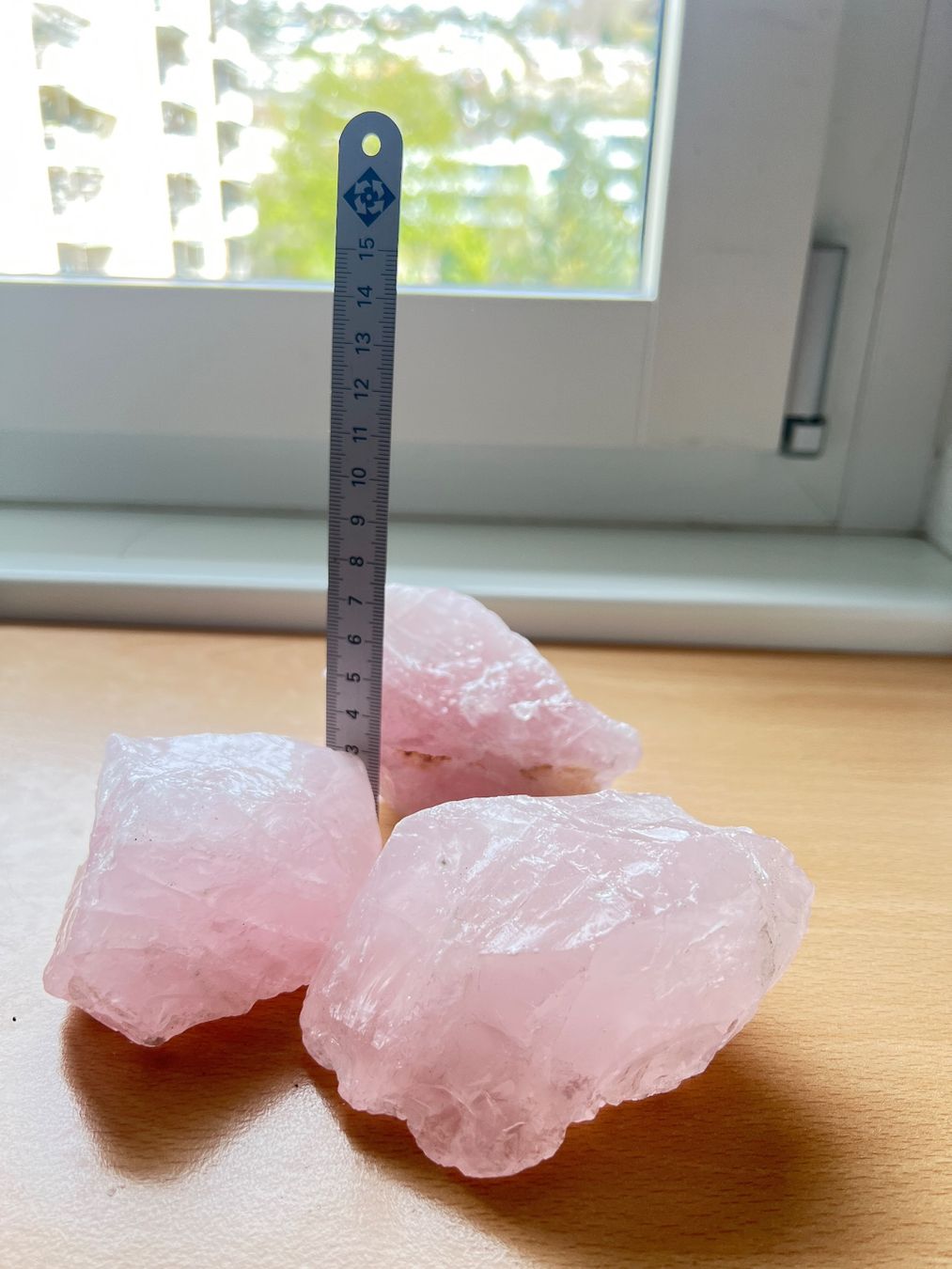 Minerali & Pietre curative: 3 Rosenquarz-Rohstein – Usato da ZUFIKON venduto da SULMI01 2
