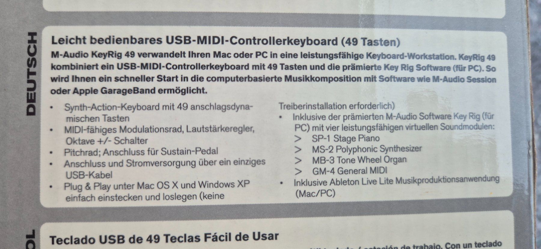 M-Audio Musikinstrumente: M-Audio KeyRig 49 MIDI-Keyboard / Controller – Gebraucht aus Neerach von sillis 6