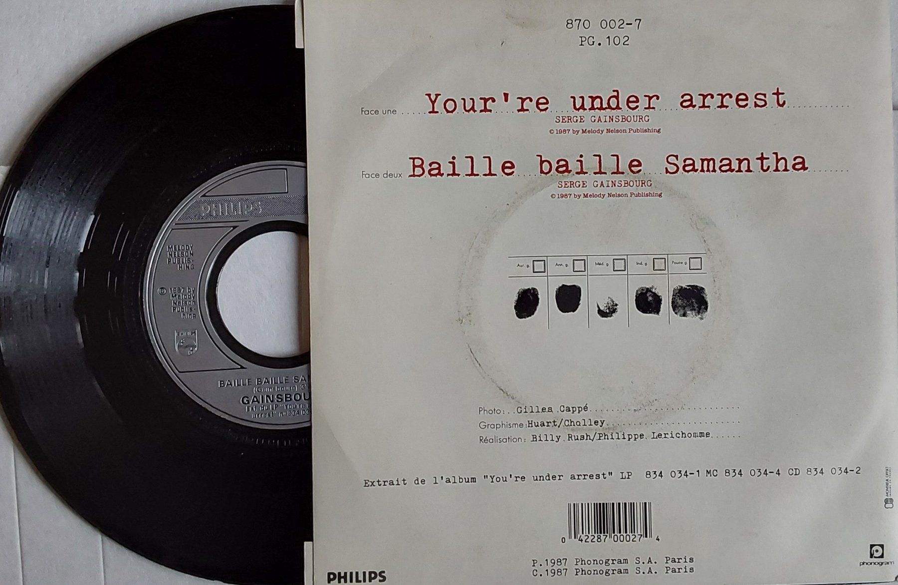 Schallplatten: Vinyl Single  - Gainsbourg  - Fr 87 - VG+ – Gebraucht aus Villeret von Fil11 1