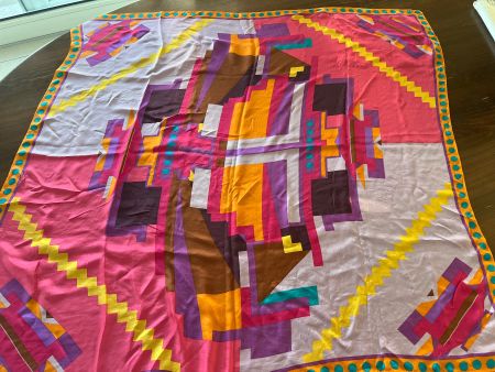 Seidentuch quadratisch 105x105 cm bunt