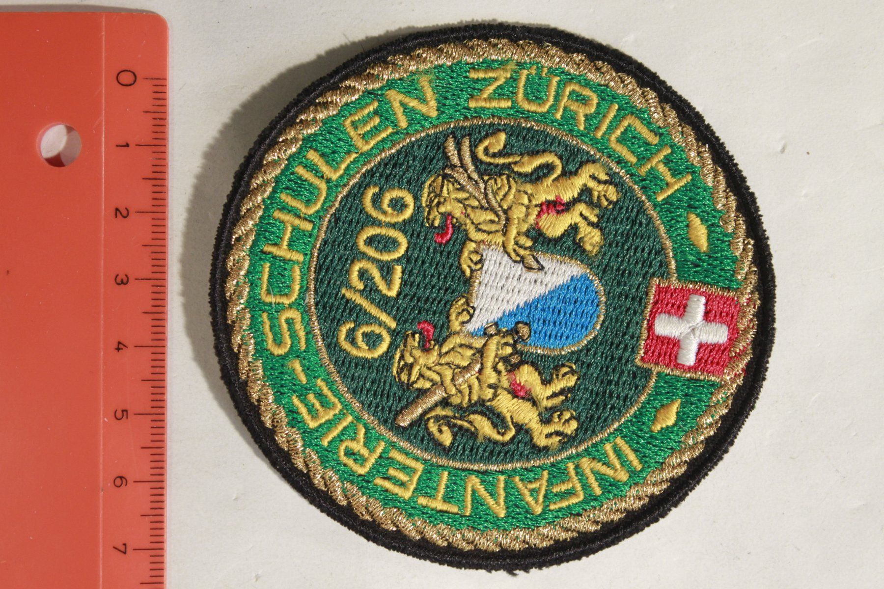Schweizer Armee Toppe: ecusson ZH 6/206 – Usato da La plaine venduto da 7A6T2ME