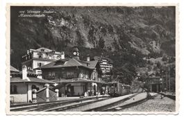 WENGEN Station - Bahnhof mit Bahn